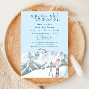 Invitation Fête des mariées Apres Ski Winter Mountain Waterco