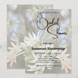 Invitation Fête des mariées Arrière - plan florale Succulente