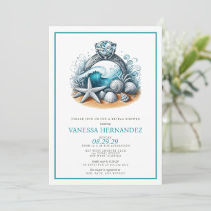 Invitation Fête des mariées Beach Bride