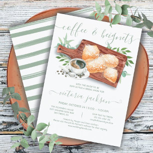 Invitation Fête des mariées Beignets & Café Board