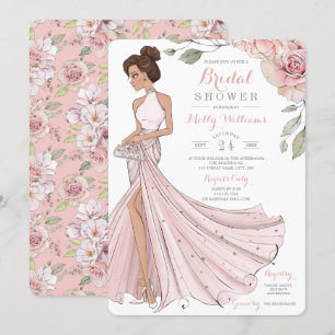 Invitation Fête des mariées Blingy Brunette Bride