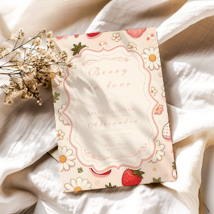 Invitation Fête des mariées Blush Fleur sauvage Berry