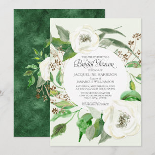Invitation Fête des mariées BOHO Eucalyptus Rose de feuillage