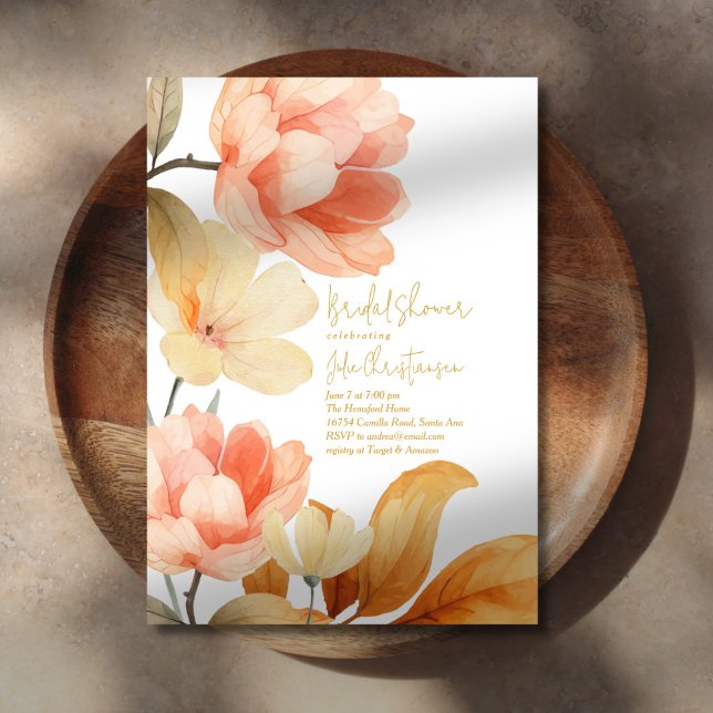 Invitation Fête des mariées Boho Florals (Créateur téléchargé)