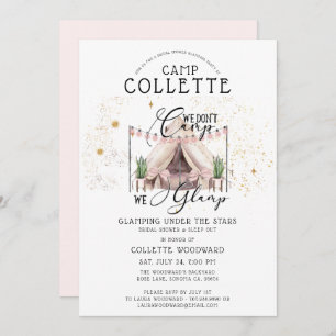Invitation Fête des mariées Boho Glamping Sous Les Étoiles