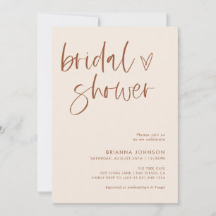 Invitation Fête des mariées Boho Terracotta   Mariée minimale