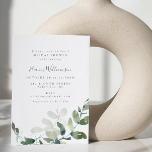 Invitation Fête des mariées botanique moderne Eucalyptus Boho