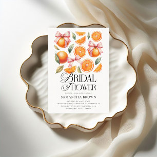 Invitation Fête des mariées Bow & Citrus rose