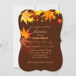 Invitation Fête des mariées Brown au chocolat à l'érable d'au