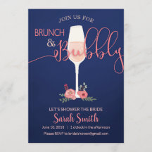 Invitation Fête des mariées Brunch & Bubbly