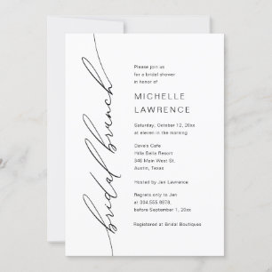 Invitation Fête des mariées Brunch Fête