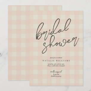 Invitation Fête des mariées Buffalo Plaid