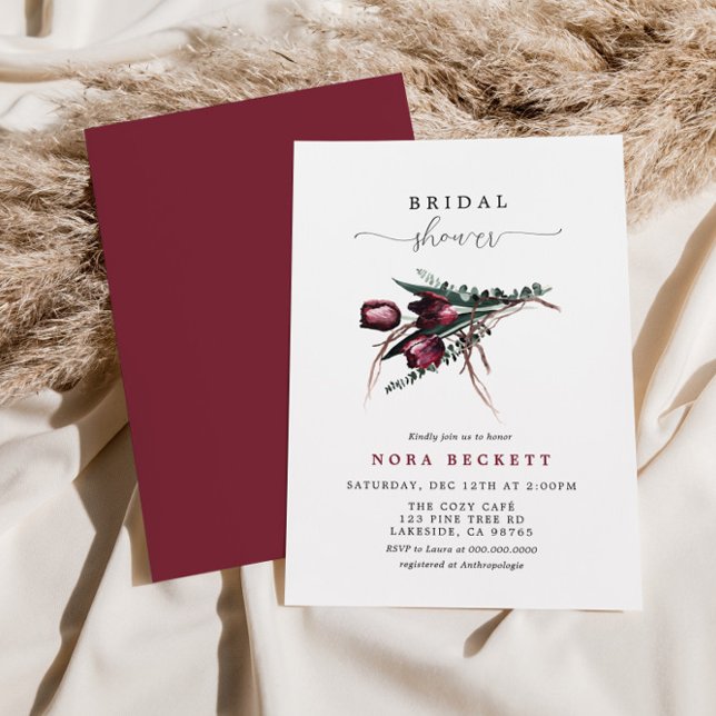 Invitation Fête des mariées Bunch Flower de Bourgogne (Créateur téléchargé)