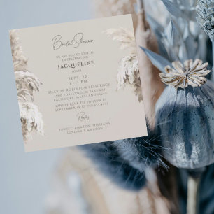 Invitation Fête des mariées Carré Boho Bohème Bohème Bohème B