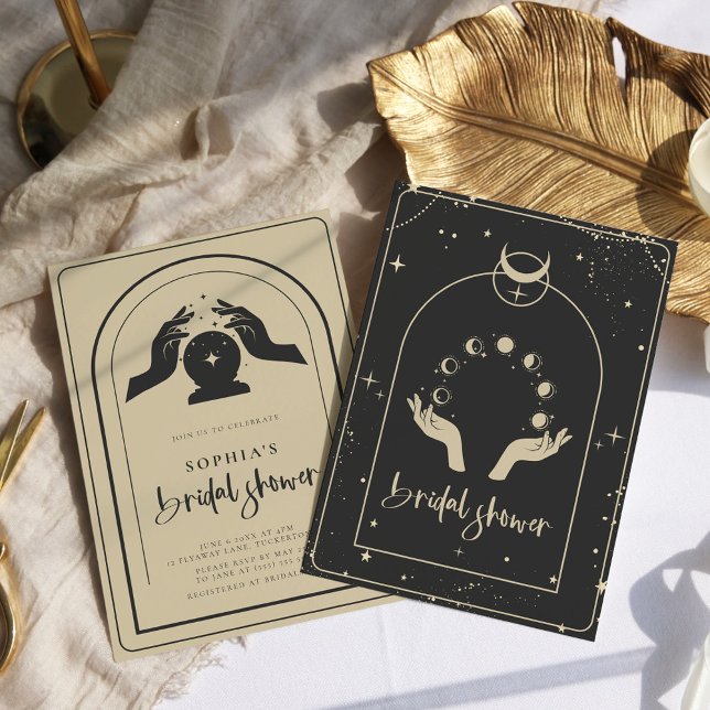 Invitation Fête des mariées céleste mystique du Tarot zodiaqu (Créateur téléchargé)