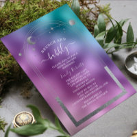 Fête des mariées céleste Turquoise cosmique violet
