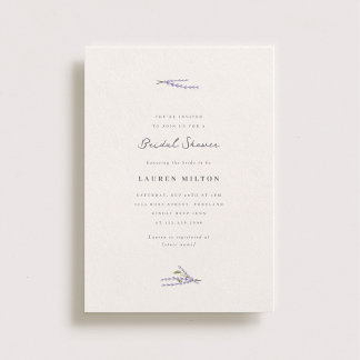Invitation Fête des mariées Champs Lavender