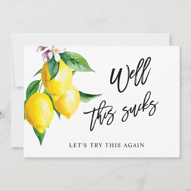 Invitation Fête des mariées Changer la date Lemons Green (Devant)