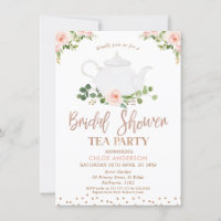Fête des mariées Chic Rose Floral Folial Tea Party