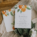 Invitation Fête des mariées Citrus<br><div class="desc">Il s'agit d'une invitation à la douche nuptiale sur le thème des agrumes avec de belles oranges aquarelles et un élégant appariement de police. Modifiez TOUS les libellés et la plupart des couleurs. La couleur des oranges aquarelles n'est pas modifiable // Pour les articles correspondants, visitez la collection "SIENNA" dans...</div>