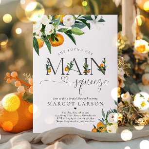 Invitation Fête des mariées Citrus Elle A Trouvé Son Squeeze