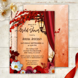 Invitation Fête des mariées classique italienne Boho