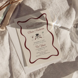 Invitation Fête des mariées Cocktails à main