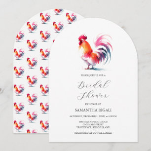 Invitation Fête des mariées colorée à l'aquarelle
