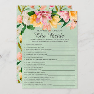 Invitation Fête des mariées Connaissez-Vous Bien Le Jeu De Ma