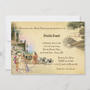 Invitation Fête des mariées, conte de fées d'Imaginaire, roma