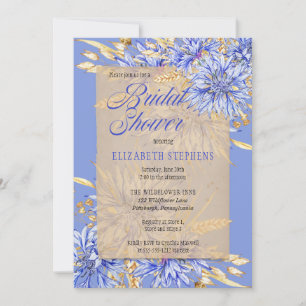 Invitation Fête des mariées - Cornflower Blue Fleurs sauvages