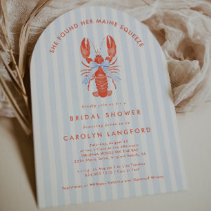 Invitation Fête des mariées côtière de homard du Maine Squeez