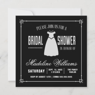 Invitation Fête des mariées Cute petite robe blanche