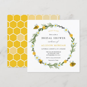 Invitation Fête des mariées d'abeilles