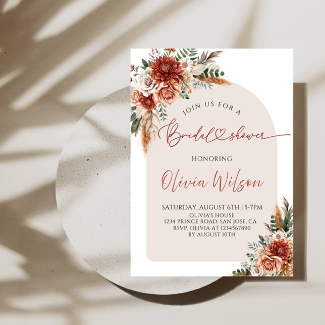 Invitation Fête des mariées d'amour - Rustique fête d'automne (Créateur téléchargé)