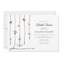 Fête des mariées d'Ancre florale romantique Invi