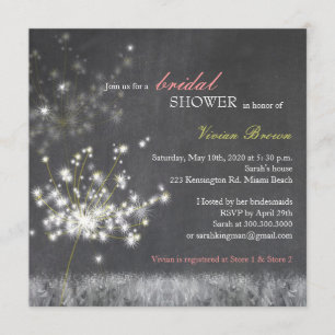 Invitation Fête des mariées Dandelion en soirée