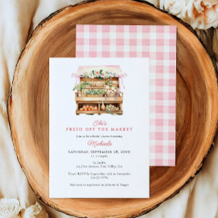 Invitation Fête des mariées D'Aquarelle Fraîche Du Marché