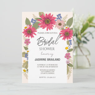 Invitation Fête des mariées d'arc floral brillant