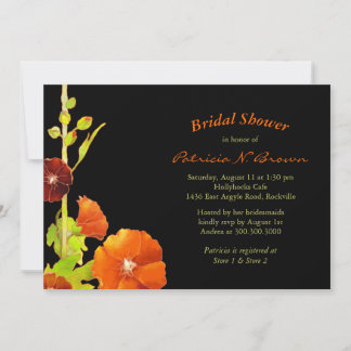Invitation Fête des mariées d'automne des Hollyhocks du Sud