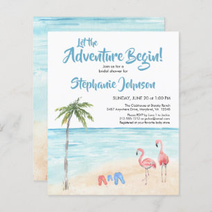 Invitation Fête des mariées d'aventure Budget Beac