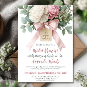 Invitation Fête des mariées de boue rose