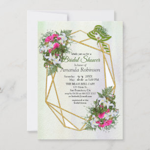 Invitation Fête des mariées de bouquet de Parties scintillant