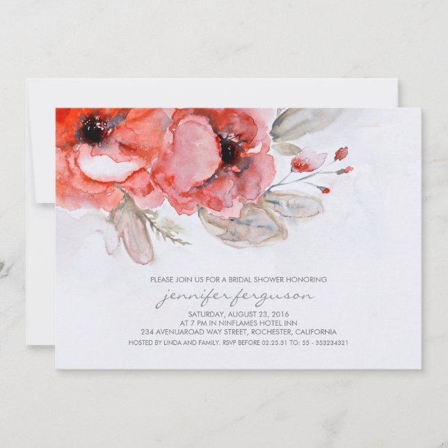 Invitation Fête des mariées de bouquet flush (Devant)
