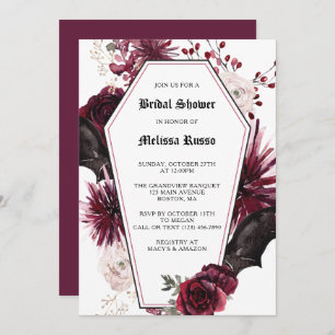 Invitation Fête des mariées de café Rose blanc élégant