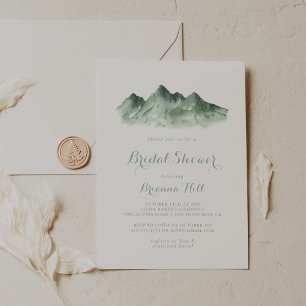 Invitation Fête des mariées de calligraphie de la montagne ve