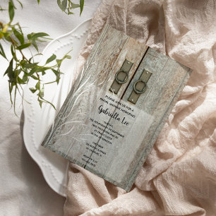 Invitation Fête des mariées de campagne Double Grange Doors