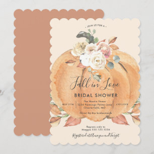 Invitation Fête des mariées de chute dans l'amour