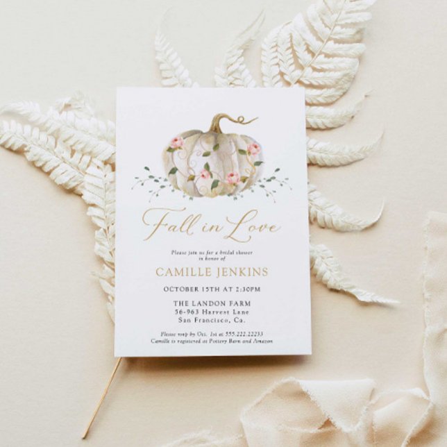 Invitation Fête des mariées de chute dans l'amour (Créateur téléchargé)