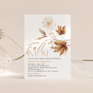 Invitation Fête des mariées de chute dans l'amour